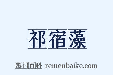 祁宿藻是什么意思的图片